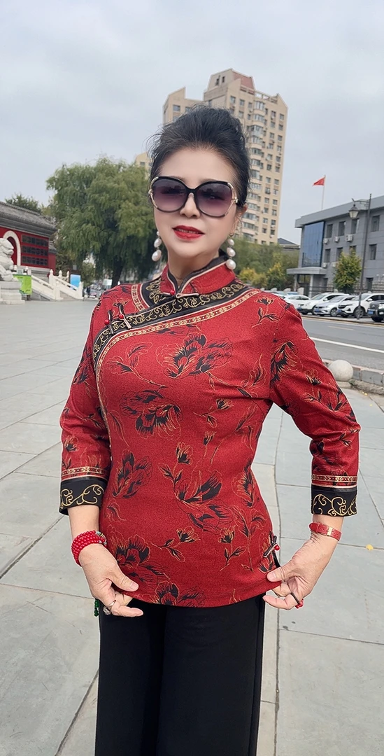 卓多姿宫廷范旗袍上衣