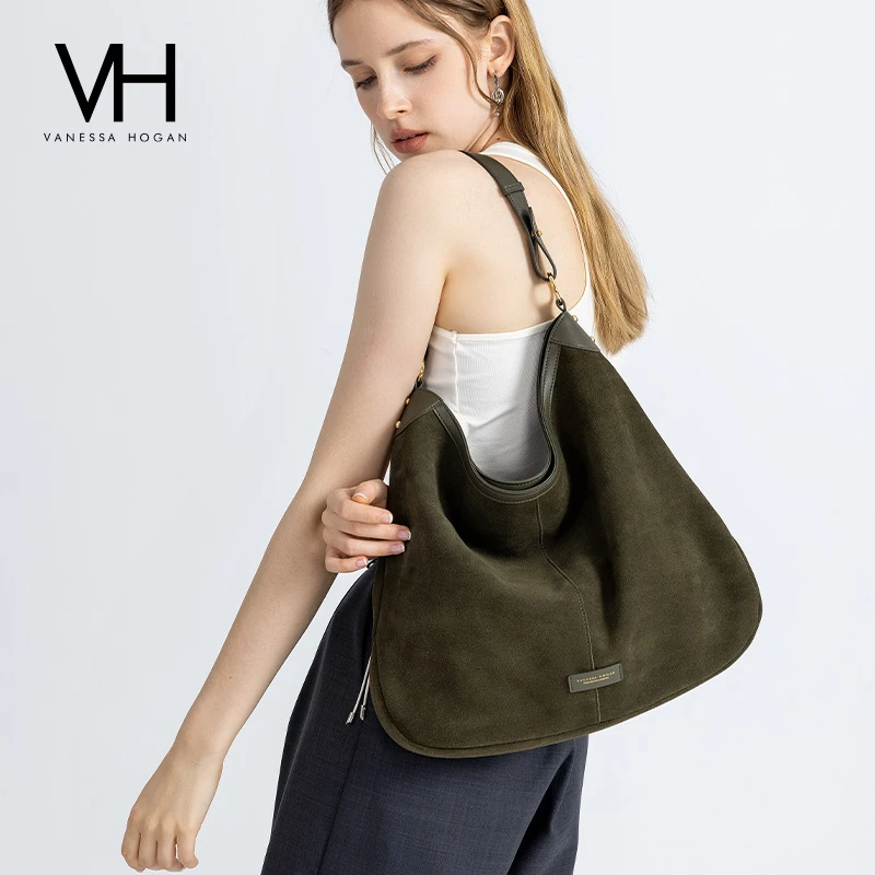 VH女包【机场托特】单肩包秋冬慵懒大包大容量托特包翻毛 2309267