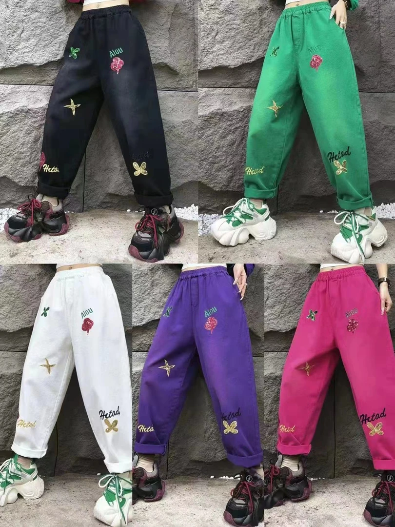 凯丽牛仔时尚哈伦裤1323