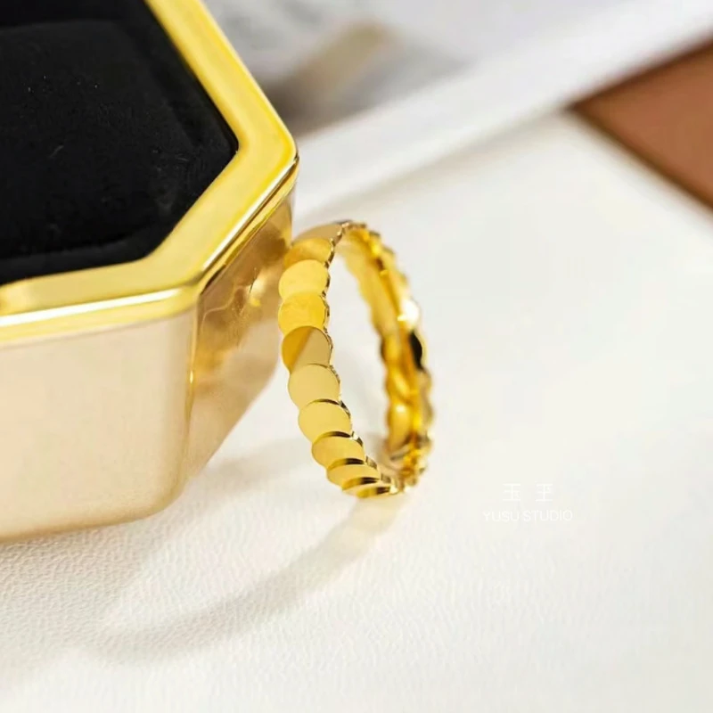 铜合金戒指 直播同价鱼鳞戒指情侣对戒蛇年送老婆送女友闺蜜礼物