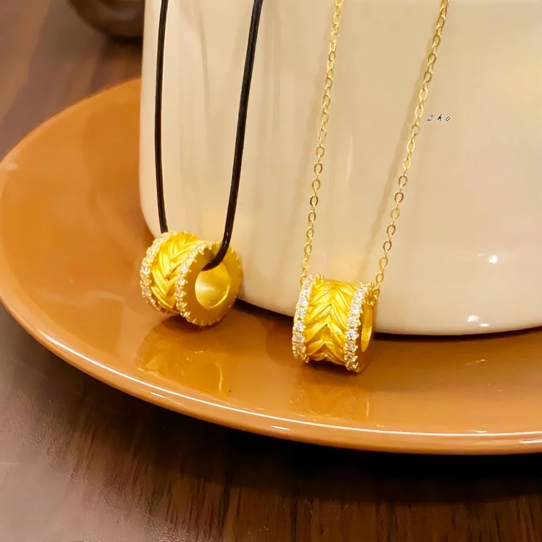 铜合金吊坠 直播同价麦穗路路通吊坠简约时尚坠链蛇年送老婆礼物