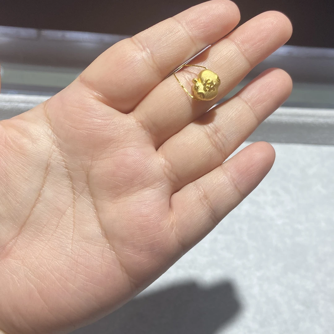 足金999 精品苹果通孔 0.808