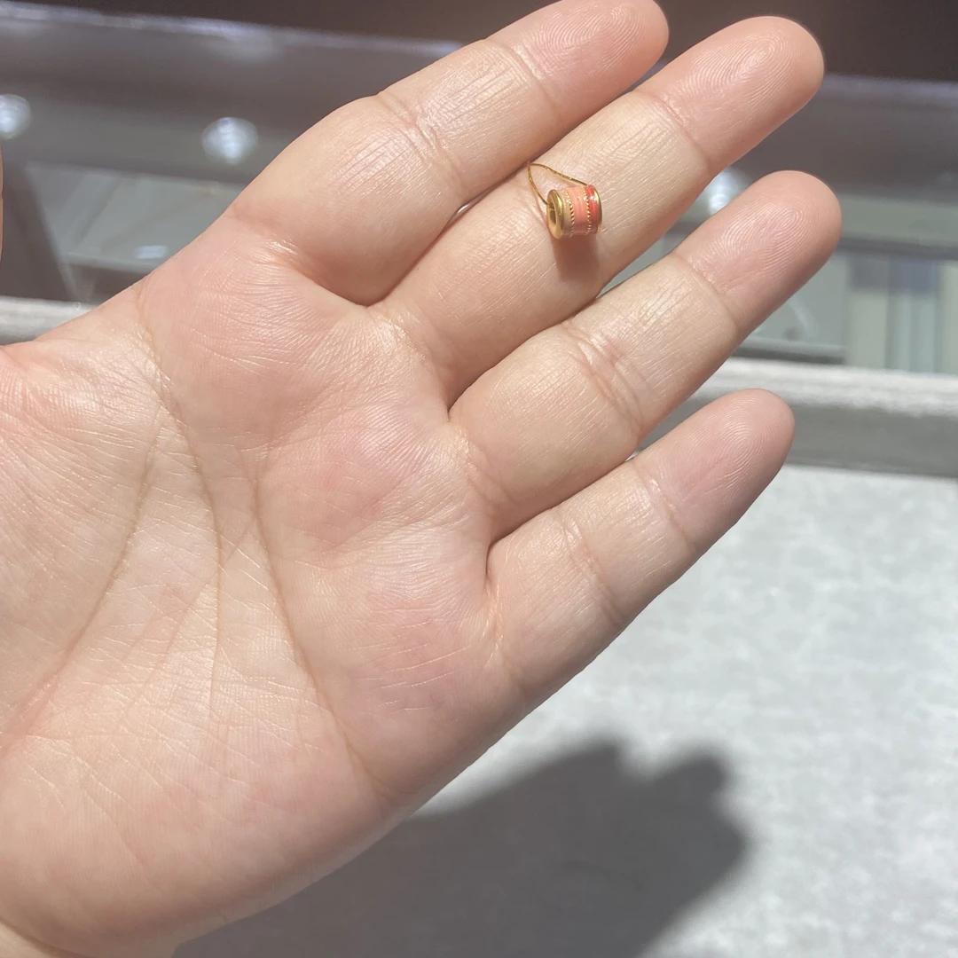 足金999 珐琅彩筒珠 1.419