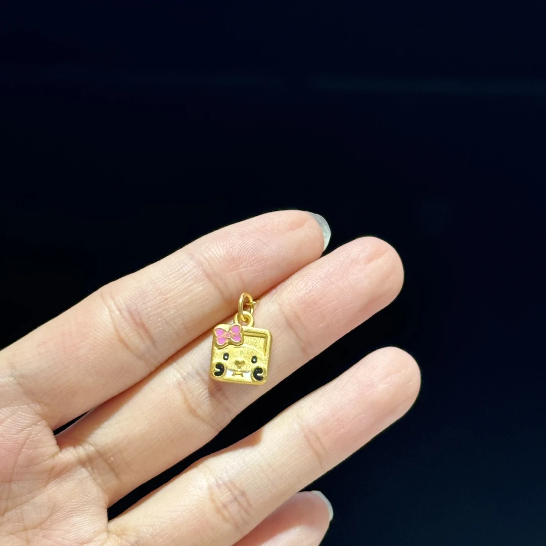 足金999 珐琅彩小美提溜 0.872