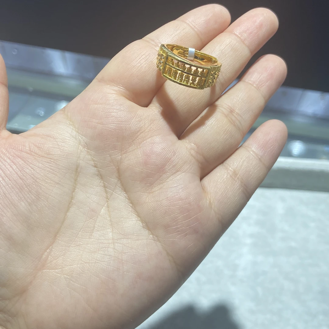 足金999 算盘活口戒指 7.989