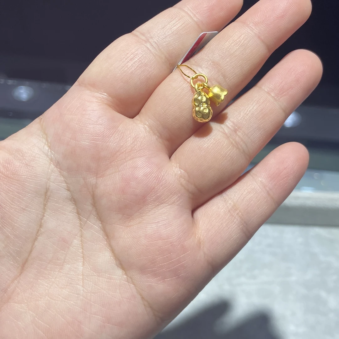 足金999 铃兰花生滴溜 1.036