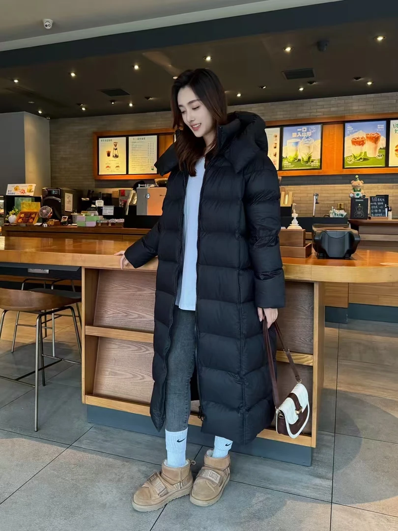 加长羽绒服女高品质保暖防风过膝外套