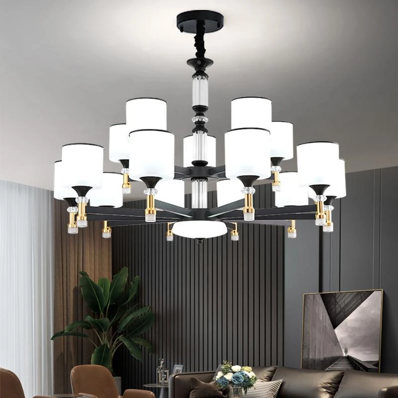 客厅吊灯2024新款现代简约大气高级感轻奢网红极简中式大厅主灯