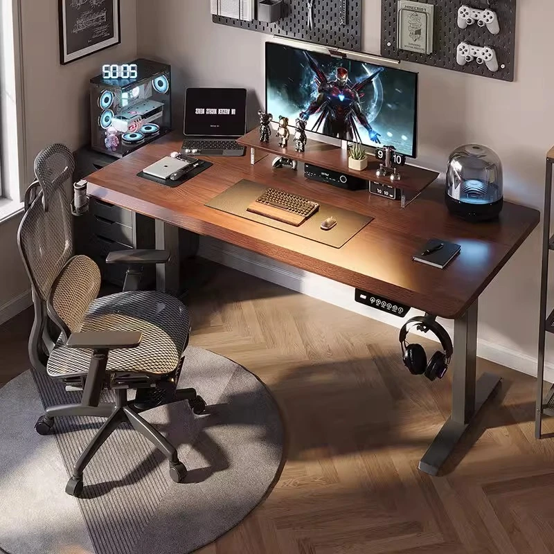 电动升降桌电脑桌子家用升降桌腿电竞桌办公工作台书桌智能升降桌