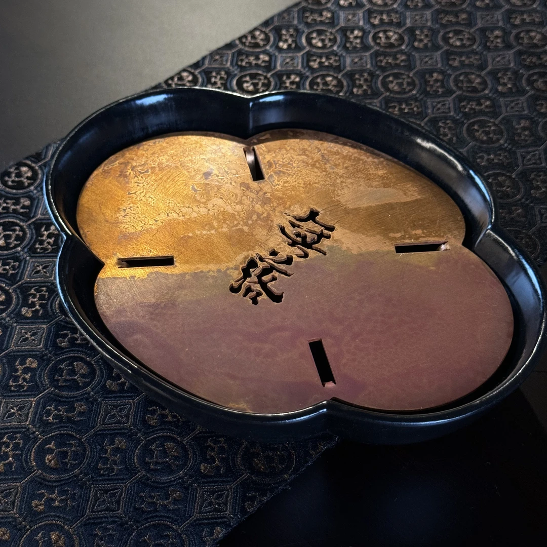 手工陶瓷海棠壶承家用蓄水小茶台日式干泡盘双层茶盘功夫茶具