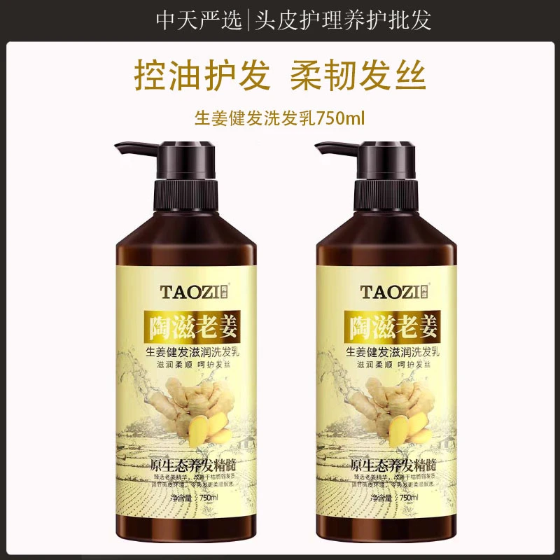 生姜健发洗发乳控油去屑洗发水750ml健发无硅油天然姜粒防掉养发