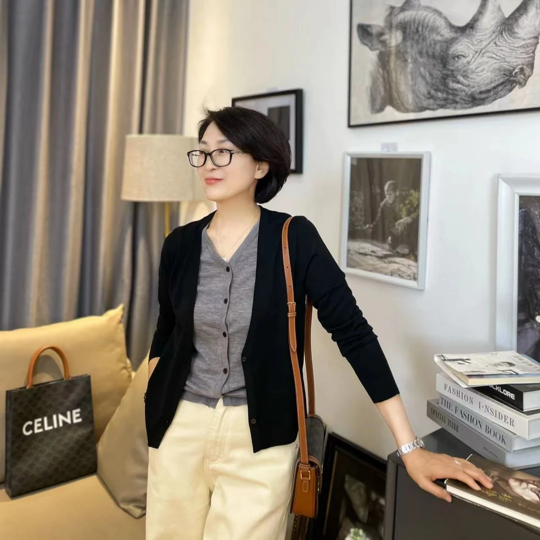 YGC【恰逢春日】法式温柔通勤气质两件式针织开衫99525