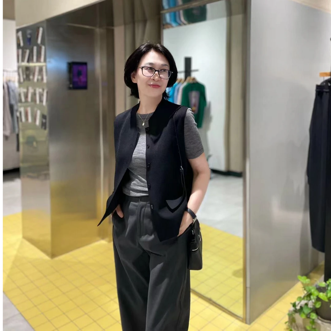 YGC【明媚与自由】复古老钱风高级质感叠穿马夹11328