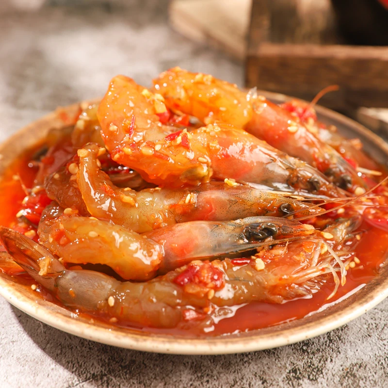 【顺丰冷链】泰式甜辣虾腌制生呛无皮虾300g/罐生腌蟹块鲜美海产品