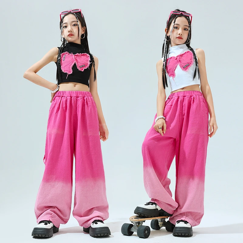 女童爵士舞街舞表演服装女团潮酷时髦炸街儿童走秀时尚个性演出服