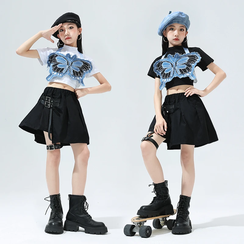 少儿hiphop演出服女童爵士舞服装少儿炸街潮酷女童舞台时髦走秀服