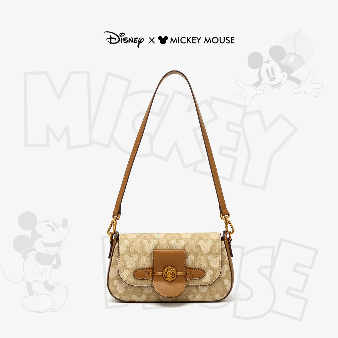 Disney/迪士尼新款轻奢时尚米奇印花经典百搭单肩包BMK-72167K