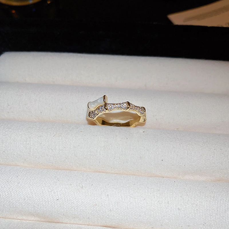 【品牌】韩国滴油镶钻开口戒指小众轻奢设计食指戒甜美气质时尚百搭