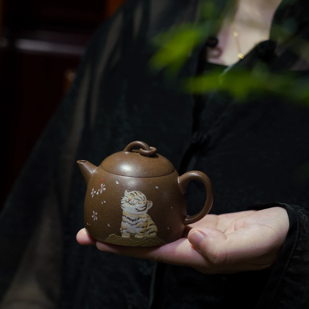 《小奶虎》紫砂壶 原矿老段 140cc  奶凶小虎 可可爱爱 出水利索