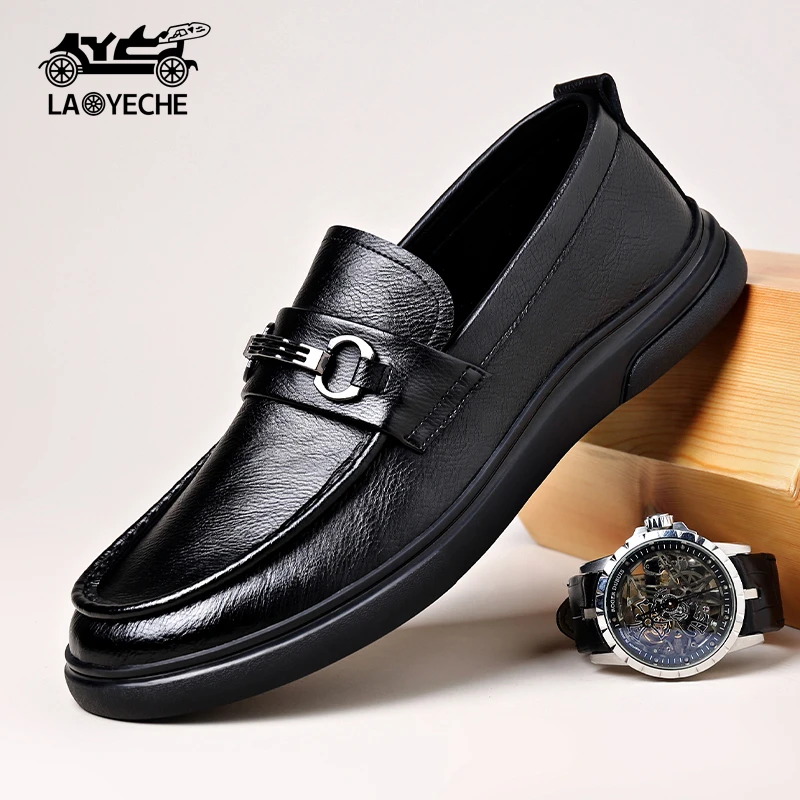 复古真皮舒适乐福鞋软面皮鞋男款真皮新款2024爆款男款真皮皮鞋