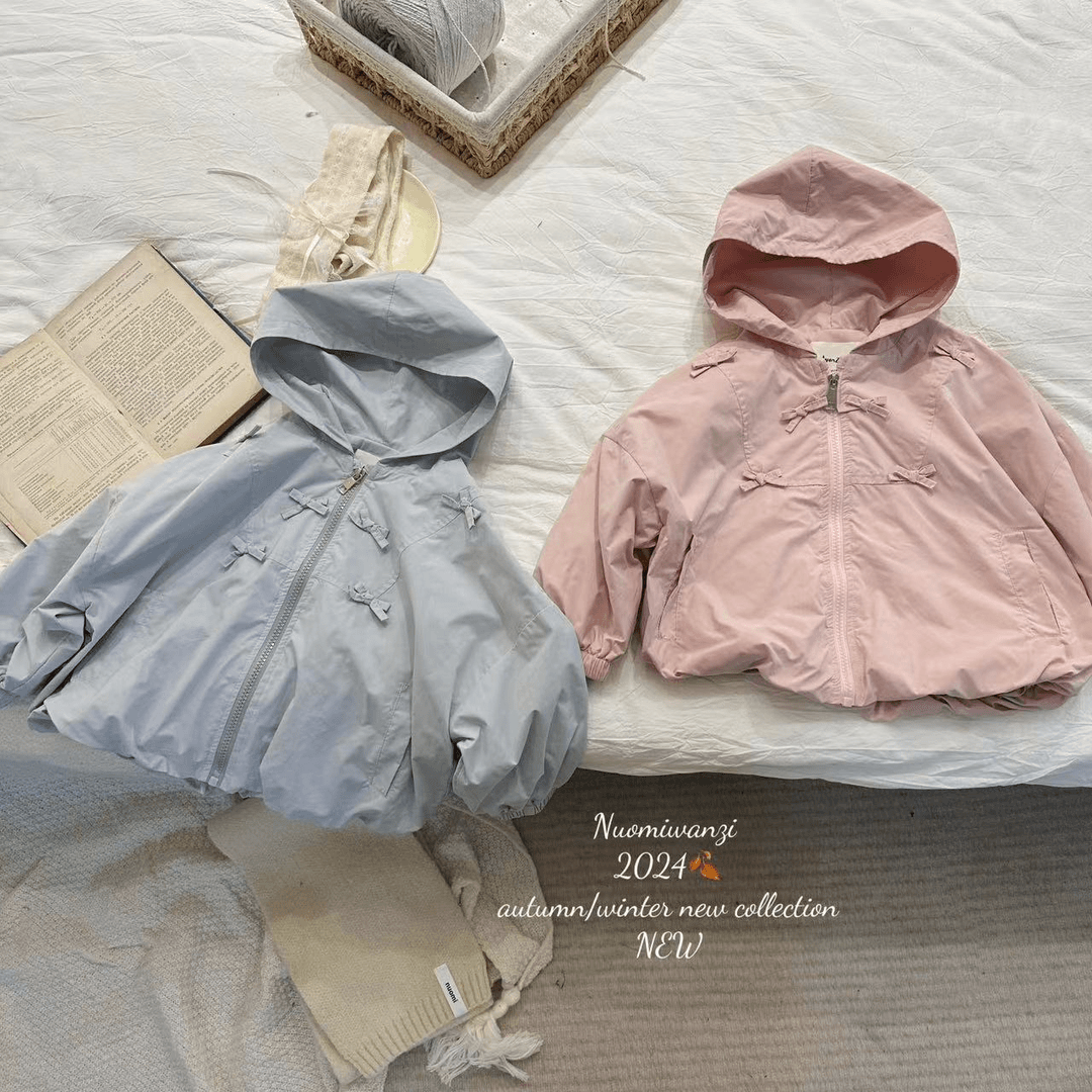 【现货】儿童韩系百搭洋气立体蝴蝶结防风外套（秋款）WZJ-8057