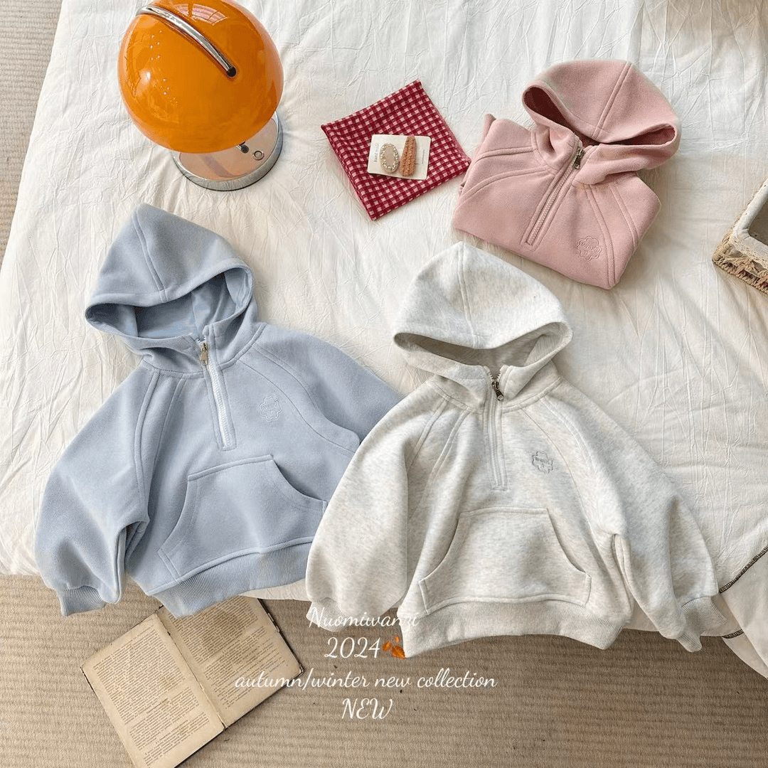 【现货】儿童韩系百搭洋气拼接款连帽卫衣（秋款）WZJ-8059