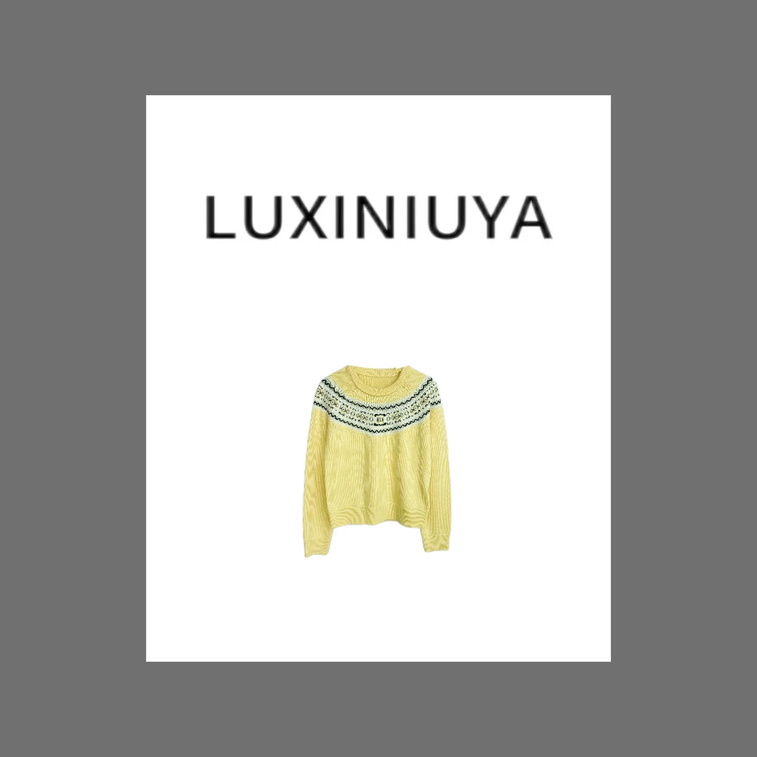 【LUXINIUYA】日落巴黎 秋冬时尚百搭毛衣#CX2066