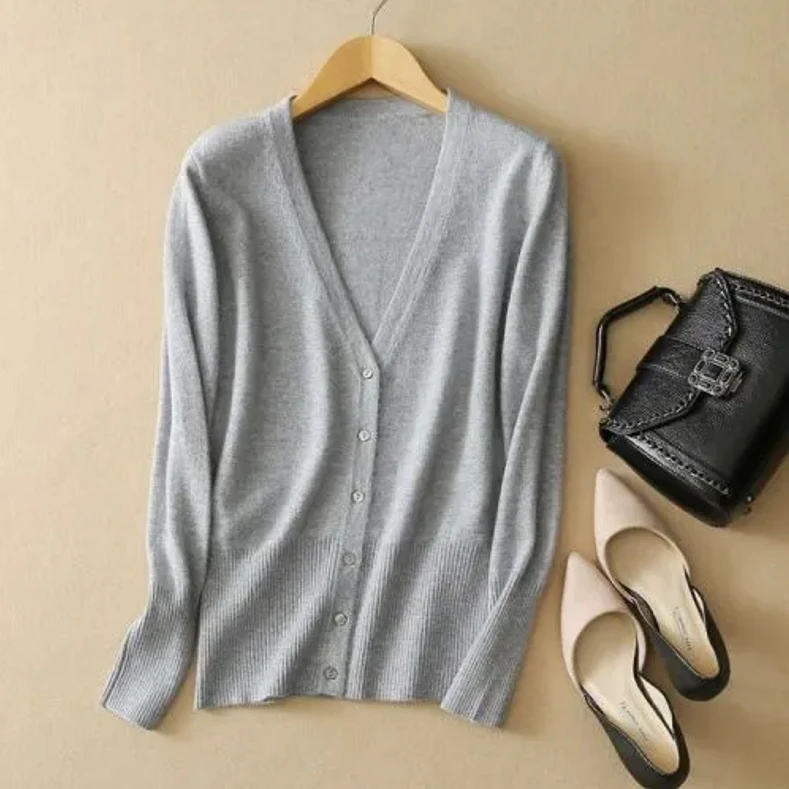 古着羊绒山羊绒羊毛衬衫上衣开衫休闲薄款百搭羊毛开衫价格柔软