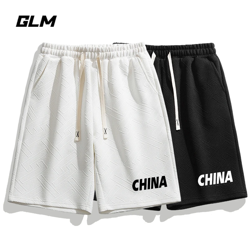 GLM夏季新款青少年男装男士运动弹力宽松短裤五分裤男休闲裤潮