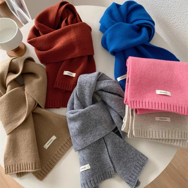 精选澳洲纯羊毛100%羊绒围巾2023新款百搭男女生冬季保暖针织围脖