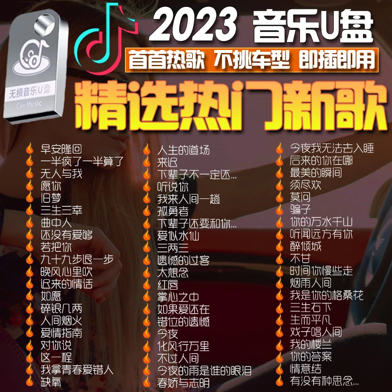 汽车载U盘无损高音质品质车用2024抖音新歌曲网红dj经典音乐优盘