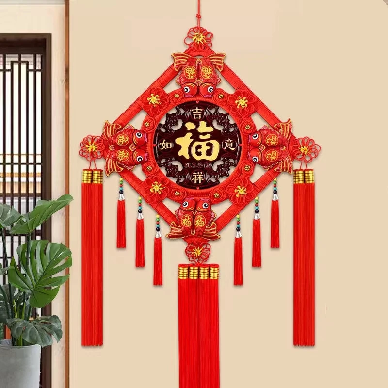 中国结新款挂件客厅大号福字乔迁平安结电视背景墙玄关入户门挂饰