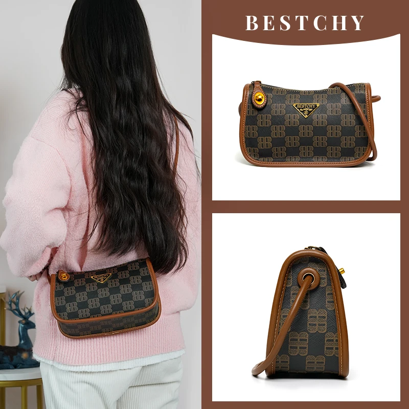 Bestchy/栢思琦网红时尚百搭女士简约小包包单肩肩包