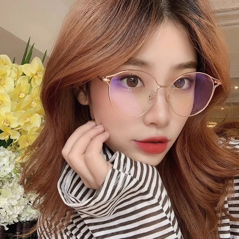 近视眼镜女可配有度数眼镜框韩版潮复古文艺框架眼镜防辐射平光镜