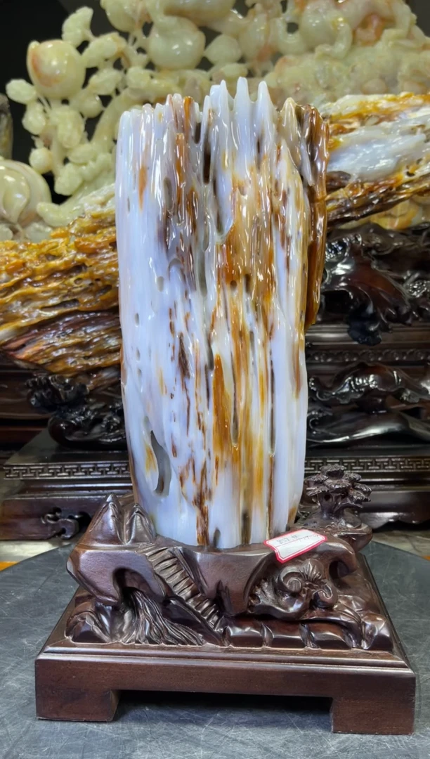 【闪购商品】硅化玉摆件未镶嵌1
