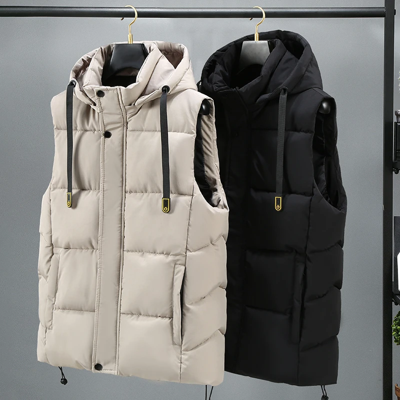 秋冬加厚棉服马甲男款冬季加厚棉袄坎肩背心马夹外套大码无袖棉衣