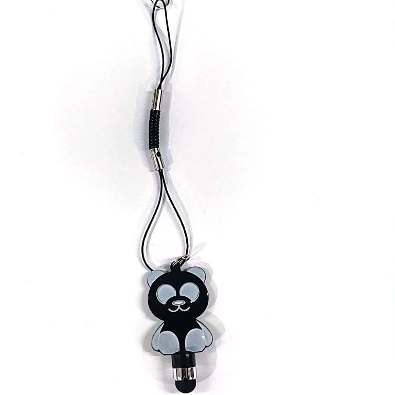 手机平板通用熊猫触控笔+防尘防丢绳卡通个性可爱创意学生短款