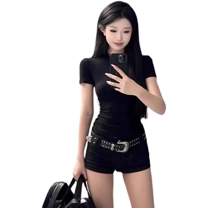 【520礼物】亚文化辣妹朋克暗黑美拉德双排金属扣炫酷铆钉腰带