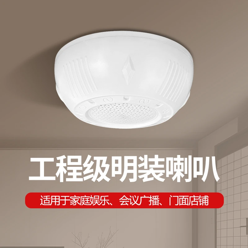 公共广播背景音乐明装吸顶喇叭天花音箱音响吊顶店铺商场超市侧装