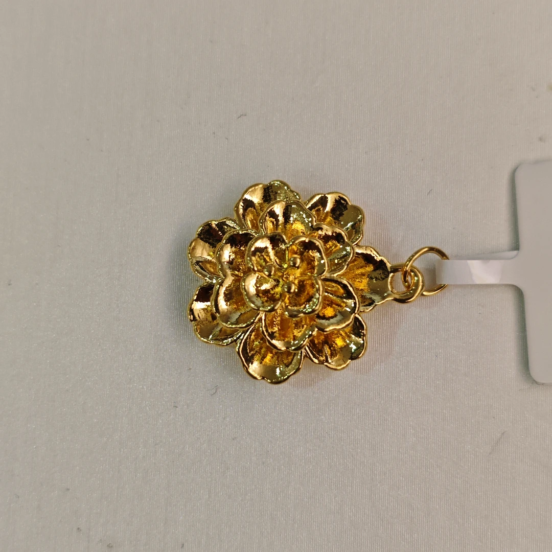 【莹莹专享】足金999饰品 大莲花吊坠 0.46 GP