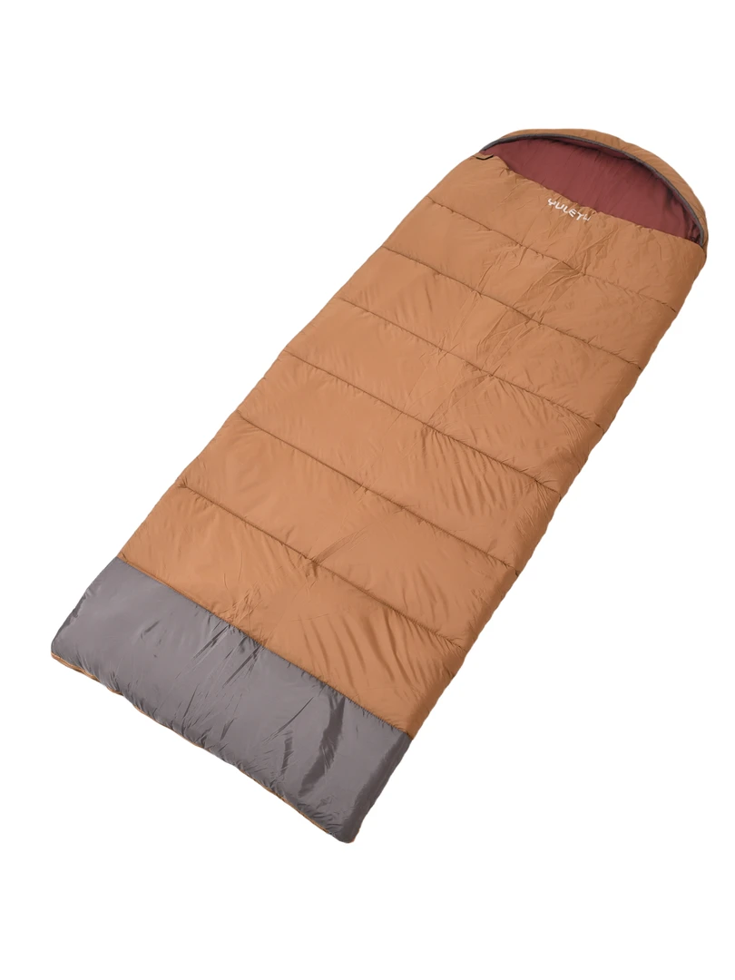 户外露营防寒野外精致尼龙信封带帽式睡袋加宽可机洗可拼接男女用