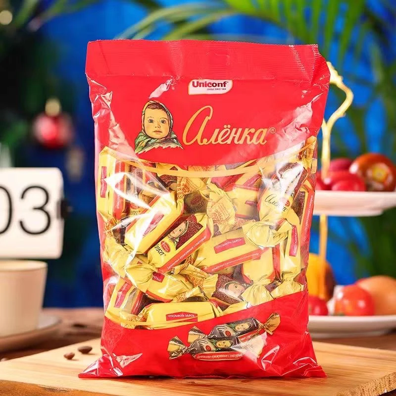 俄罗斯进口爱莲巧牌花生芝麻味酥糖250g保质期2025年11月6日