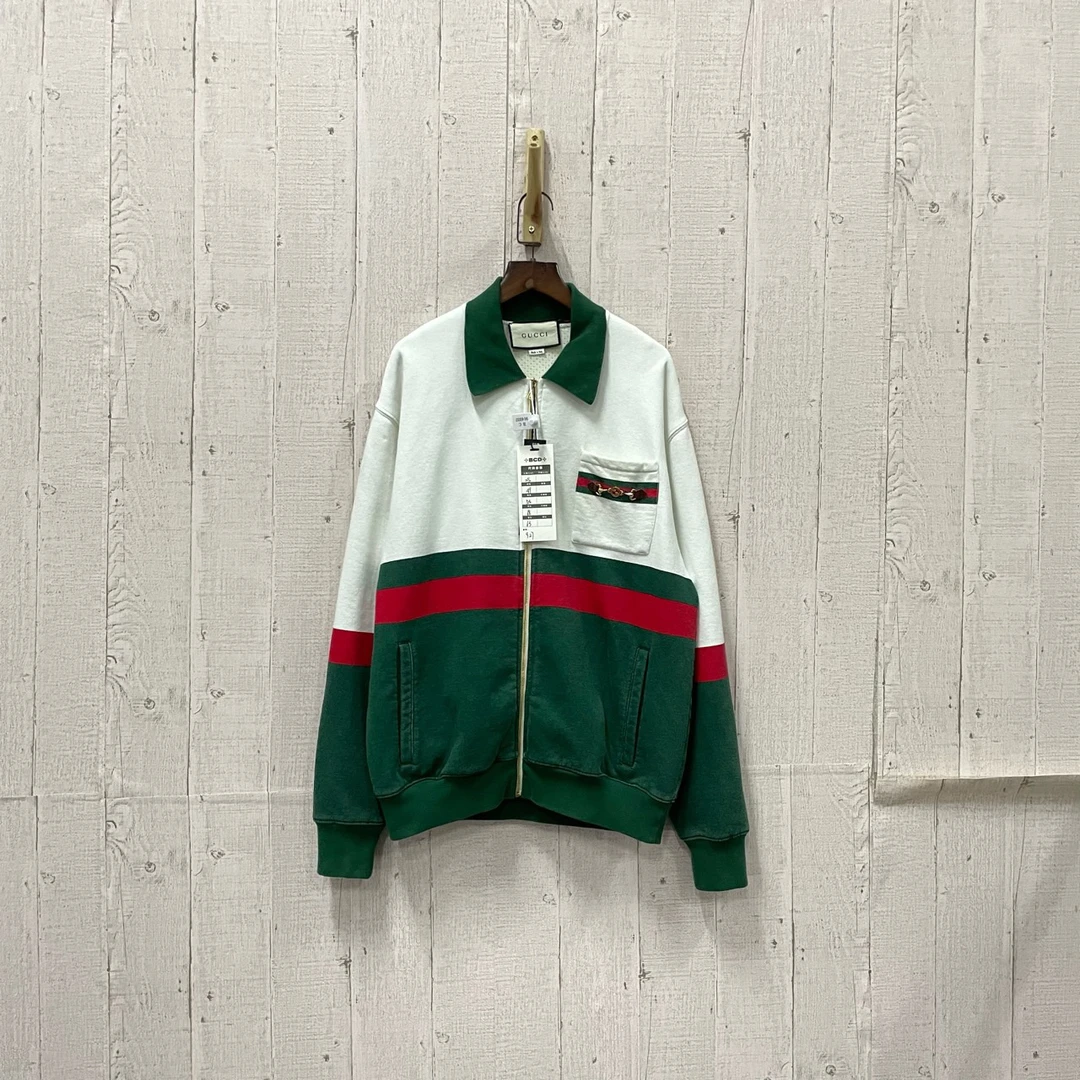 GUCCI 古驰 拼色校服外套 XS码/95新/公价15300/无配件 bc914037