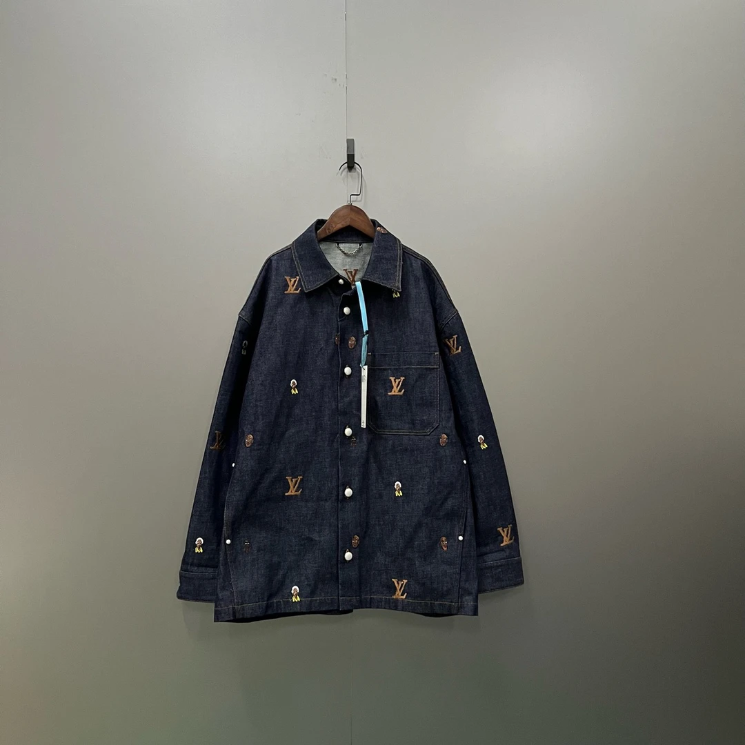 Louis Vuitton lv 菲董联名系列 字母图案刺绣牛仔外套 48码/全新
