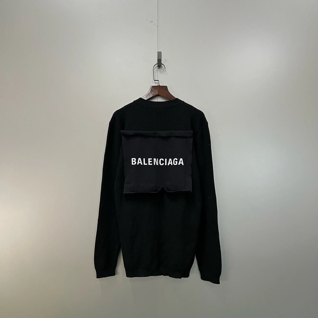 Balenciaga 巴黎世家 背后logo针织衫 L码/98新/公价8000/无配件