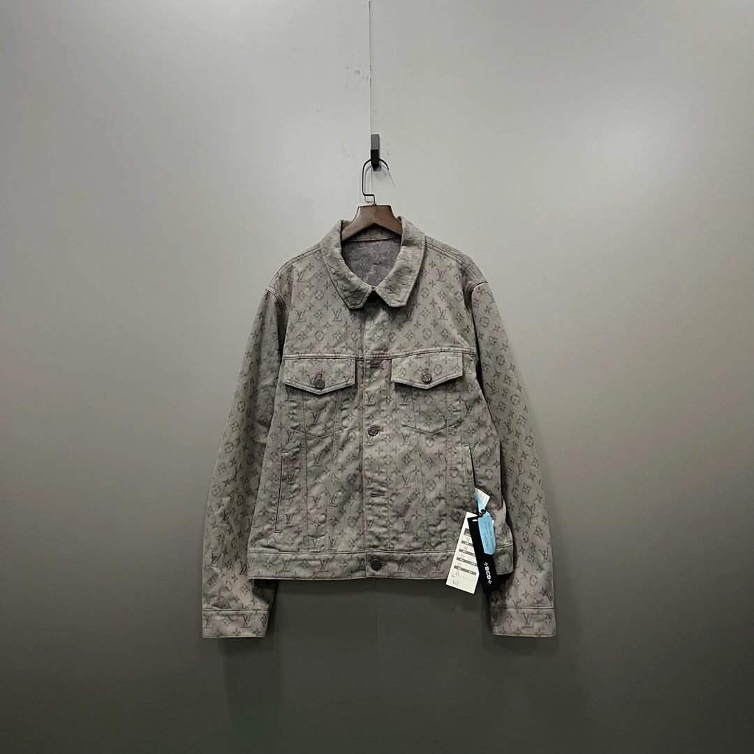 Louis Vuitton lv 满印老花牛仔夹克 50码/95新/公价18200/无配件