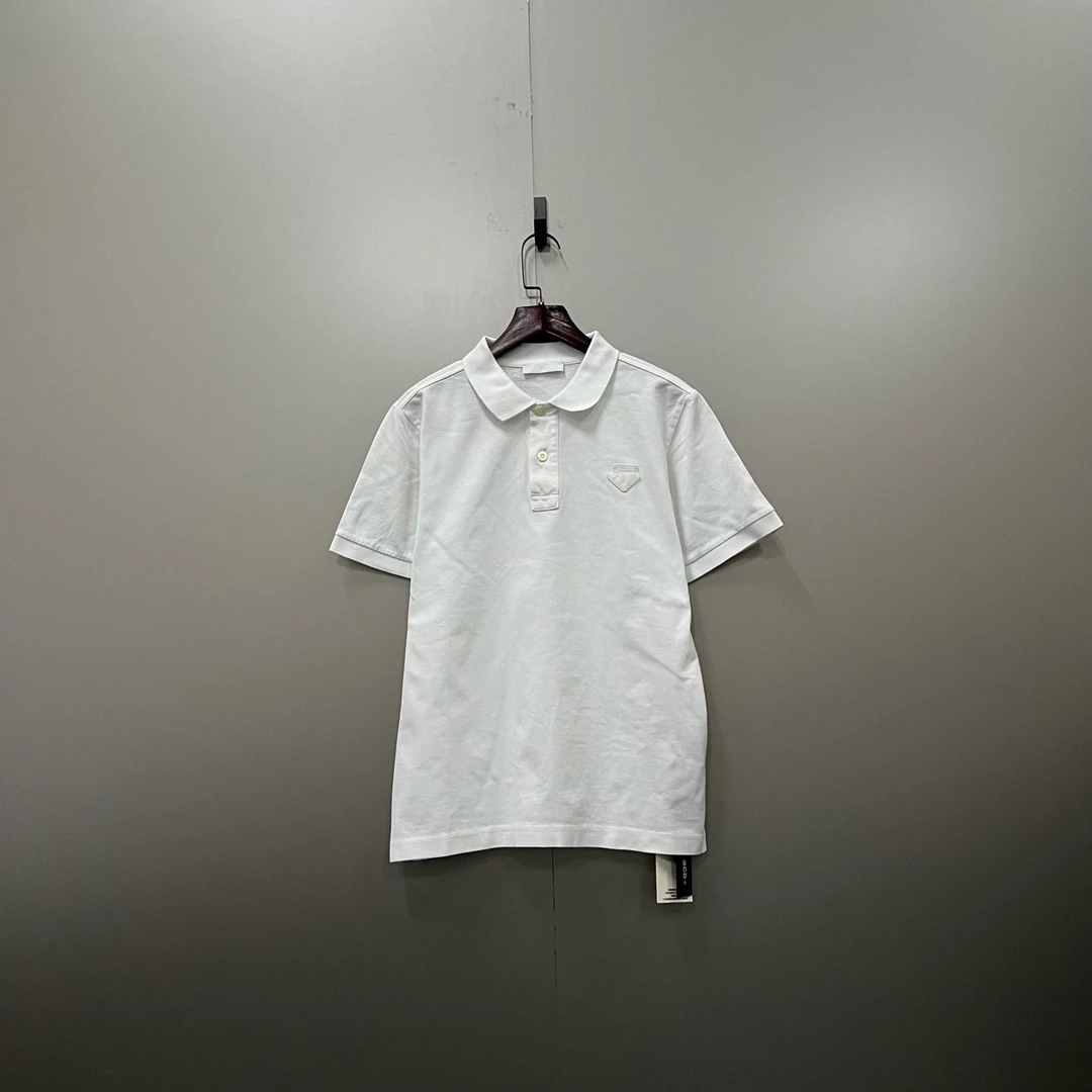 PRADA 普拉达 白色logo刺绣徽标polo衫 S码/95新/公价7200/无配件