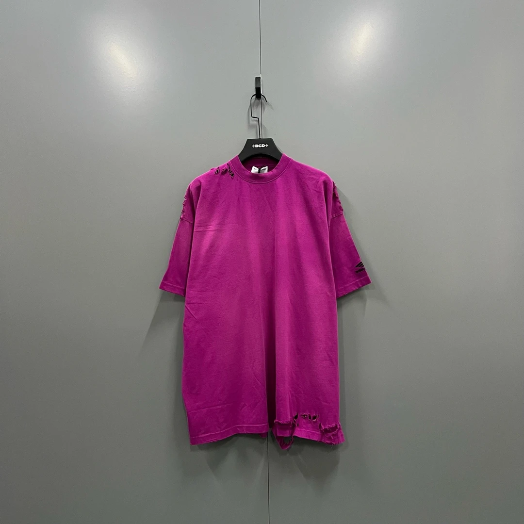 Balenciaga 巴黎世家 破坏刺绣logo短袖 3码/全新/公价6900/