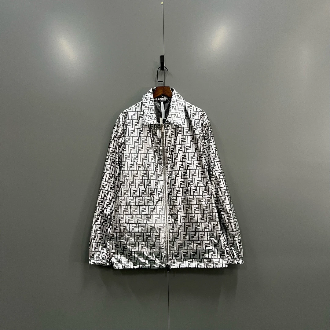 FENDI 芬迪 满印老花双F拉链外套 48码/全新/公价17000/吊牌 bc