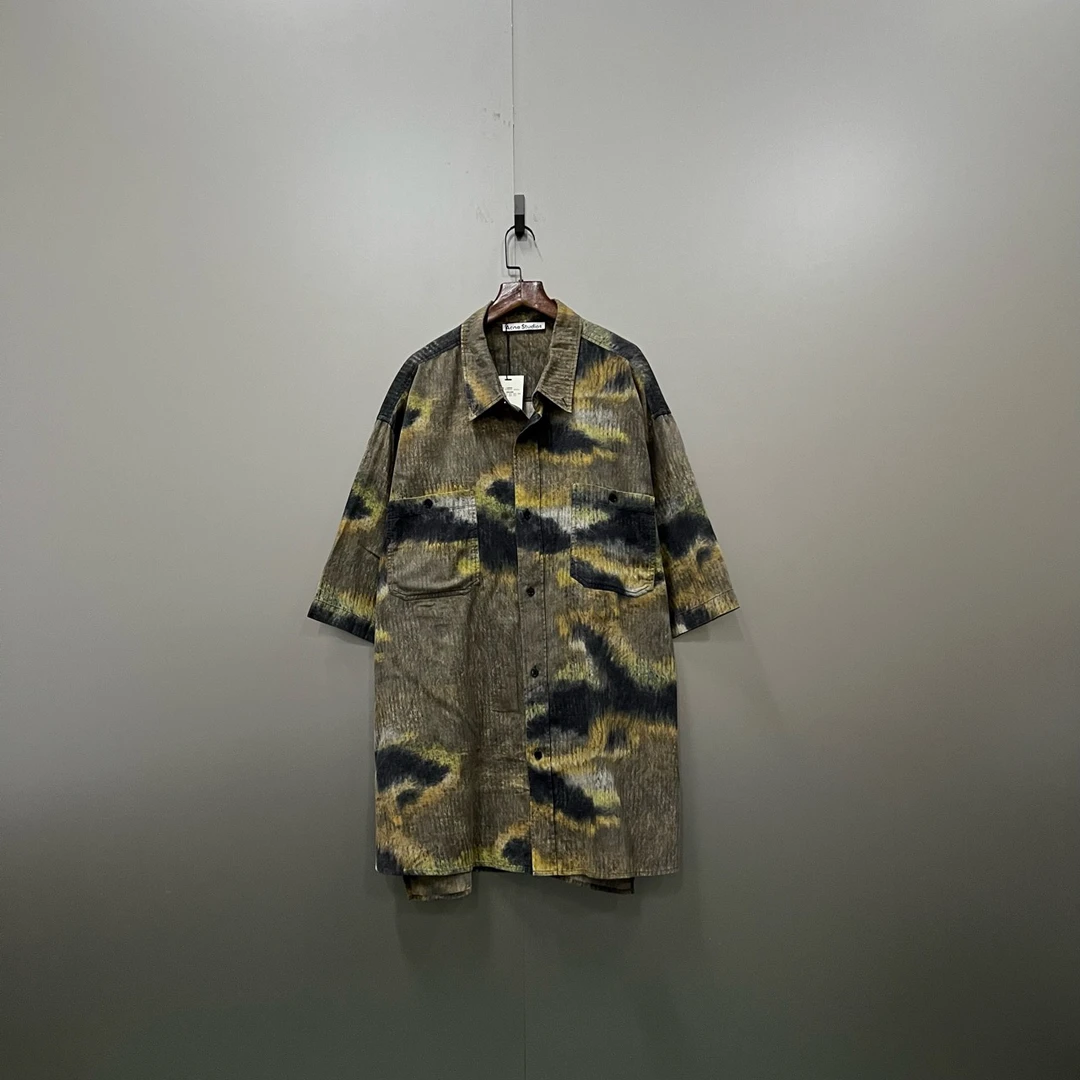 Acne Studios 渐变迷彩扎染短袖衬衫 54码/95新/公价6000/无配件